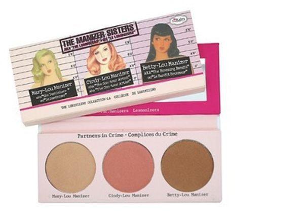 the manizer sisters cindy-lou mary-lou betty-lou 3 color pressed face bronzer powder eye shadow cosmetic makeup highlight shimmer
the manizer sisters cindy-lou mary-lou betty-lou 3 color pressed face bronzer powder eye shadow cosmetic makeup highlight shimmer