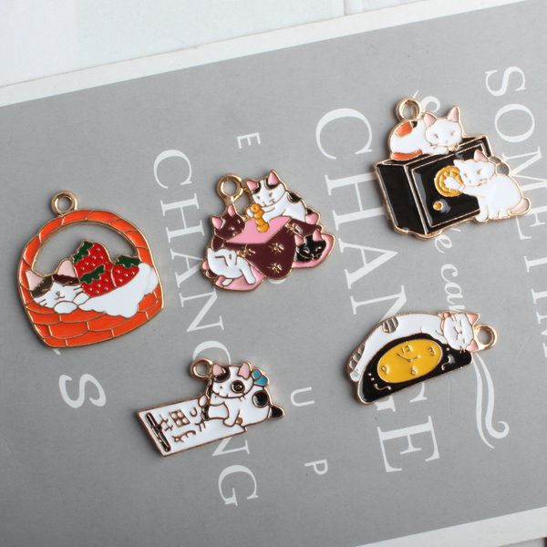 10pcs fashion enamels charms bamboo basket cat drawing cat alloy pendant bracelet necklace jewelry accessories diy craft, Bronze;silver
10pcs fashion enamels charms bamboo basket cat drawing cat alloy pendant bracelet necklace jewelry accessories diy craft, Bronze;silver
