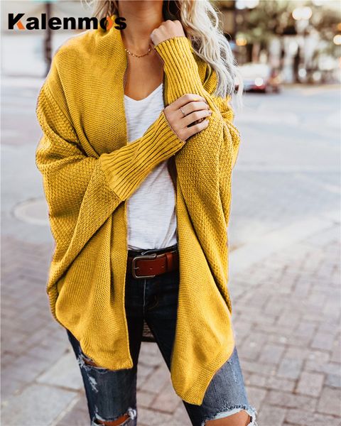 autumn winter sweater women fashion long sleeve knit batwing sleeve cardigan ladies v neck solid casual long coat femme clothing, White
autumn winter sweater women fashion long sleeve knit batwing sleeve cardigan ladies v neck solid casual long coat femme clothing, White
