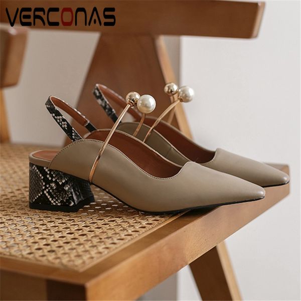verconas 2020 cow leather woman pumps woman sandals pearl decoration ankle strap pointed toe square heels/high heels shoes, Black
verconas 2020 cow leather woman pumps woman sandals pearl decoration ankle strap pointed toe square heels/high heels shoes, Black