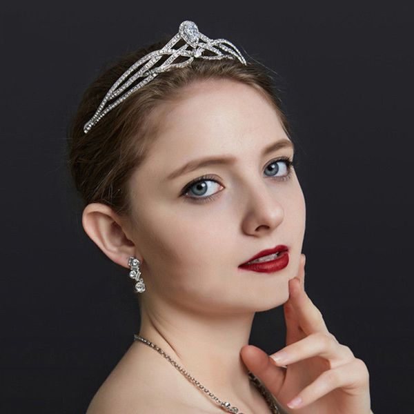 crystal elf crown tiara bridal wedding hair accessory, Golden;white
crystal elf crown tiara bridal wedding hair accessory, Golden;white