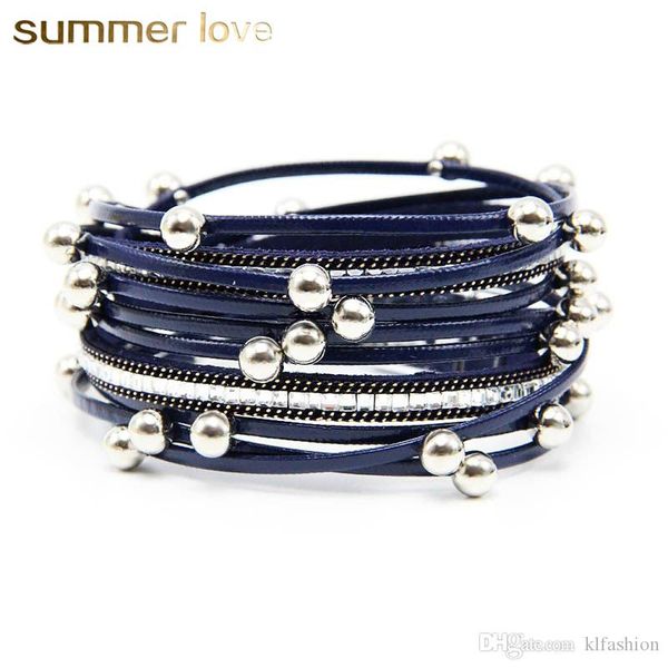 shinning hot sale punk многослойная шариков wrap pu кожаный браслет 5 цветов браслет женщин браслет дизайн сплава с магнитной застежкой пода, Black
shinning hot sale punk многослойная шариков wrap pu кожаный браслет 5 цветов браслет женщин браслет дизайн сплава с магнитной застежкой пода, Black