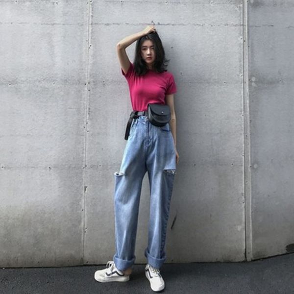 plus size womens jeans summer new straight large-sized wide leg pants casual boyfriend hole long pants for women a250, Blue
plus size womens jeans summer new straight large-sized wide leg pants casual boyfriend hole long pants for women a250, Blue
