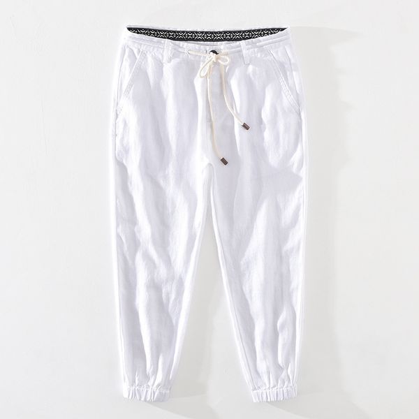 2020 men summer fashion japan style 100% breathable pure linen elastic waist ankle length pants male casual trouser, Black
2020 men summer fashion japan style 100% breathable pure linen elastic waist ankle length pants male casual trouser, Black