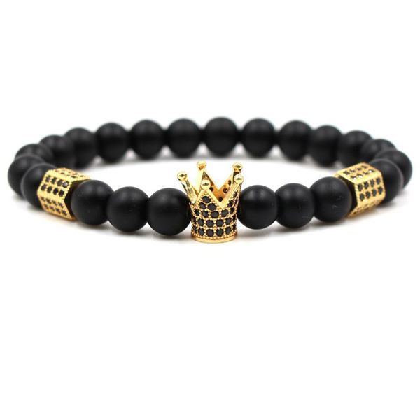 crown charms bracelets micro inlay zircon black natural stone stone bracelet women jewelry pulsera hombres men brand bead bracelet, Golden;silver
crown charms bracelets micro inlay zircon black natural stone stone bracelet women jewelry pulsera hombres men brand bead bracelet, Golden;silver