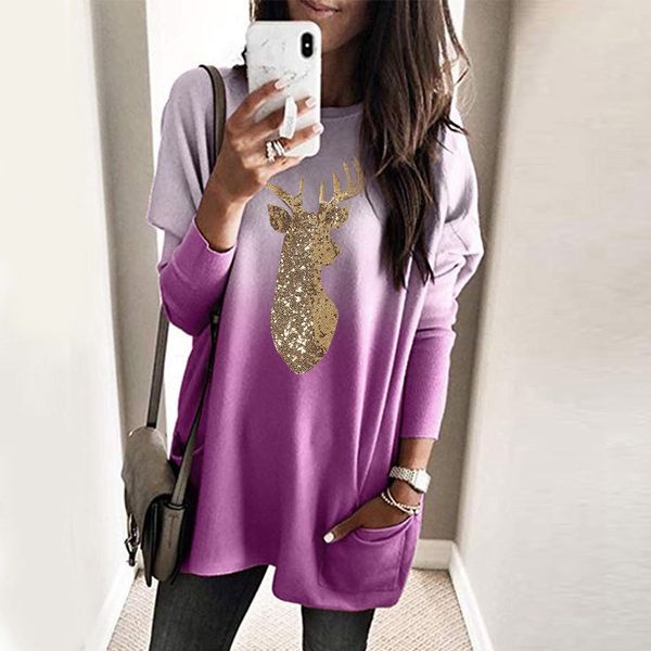 sequined fashion christmas deer print blouse plus size casual winter ladies loose female women long sleeve shirt blusas, White
sequined fashion christmas deer print blouse plus size casual winter ladies loose female women long sleeve shirt blusas, White