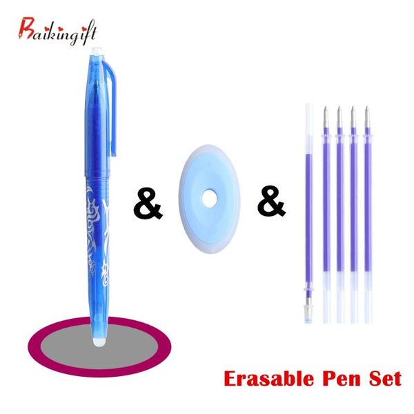 

7pcs/lot multicolor erasable gel pen washable handle ink 0.5mm erasable pen refill rod school office writing stationery