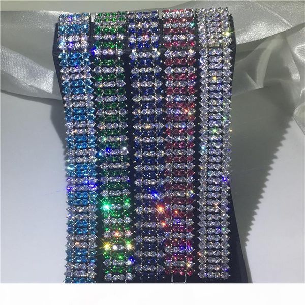 6 colors handmade tennis bracelet diamond white gold filled evening party bracelets for women wedding accessaries, Black
6 colors handmade tennis bracelet diamond white gold filled evening party bracelets for women wedding accessaries, Black