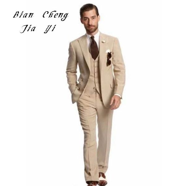 fashion beige lapel mens suits wedding prom groom slim fit groomsmen tuxedos blazers customed groom party 3 pieces suits, White;black
fashion beige lapel mens suits wedding prom groom slim fit groomsmen tuxedos blazers customed groom party 3 pieces suits, White;black