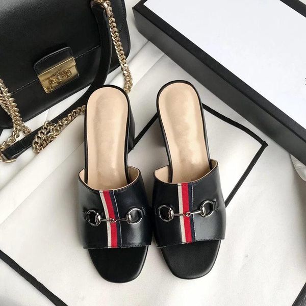 summer new european designer metal buckle genuine leather fashion women slippers women middle heel sandals size us4.5-us1280g, Black
summer new european designer metal buckle genuine leather fashion women slippers women middle heel sandals size us4.5-us1280g, Black