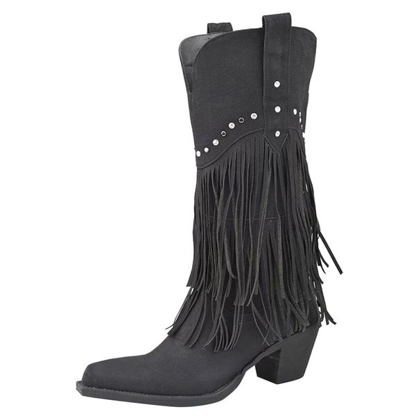 boots autumn winter 2020 new new fashion women casual tassel chunky heel mid-calf boots western cowboy women #d, Black
boots autumn winter 2020 new new fashion women casual tassel chunky heel mid-calf boots western cowboy women #d, Black