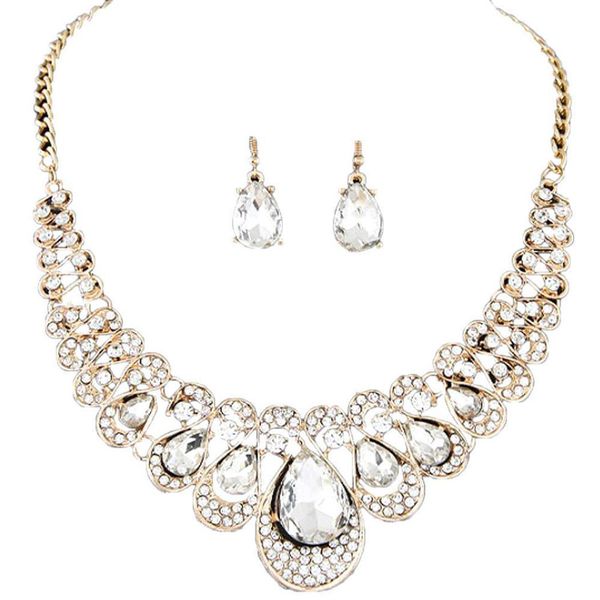 women personality elegant collar necklace earring set fashion earrings jewelry party, wedding, everyday, Silver
women personality elegant collar necklace earring set fashion earrings jewelry party, wedding, everyday, Silver