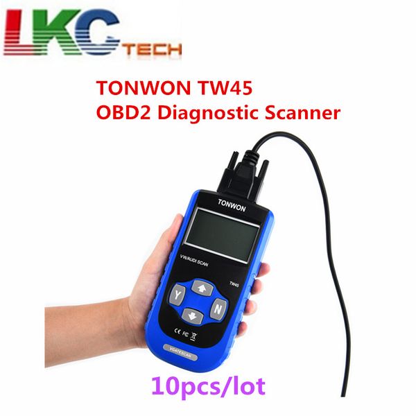 10pcs/lot tonwon tw45 obd2 diagnostic scanner a+ quality va-g diagnostic scan tool for most v-w and au--di vehicles since 1990
10pcs/lot tonwon tw45 obd2 diagnostic scanner a+ quality va-g diagnostic scan tool for most v-w and au--di vehicles since 1990