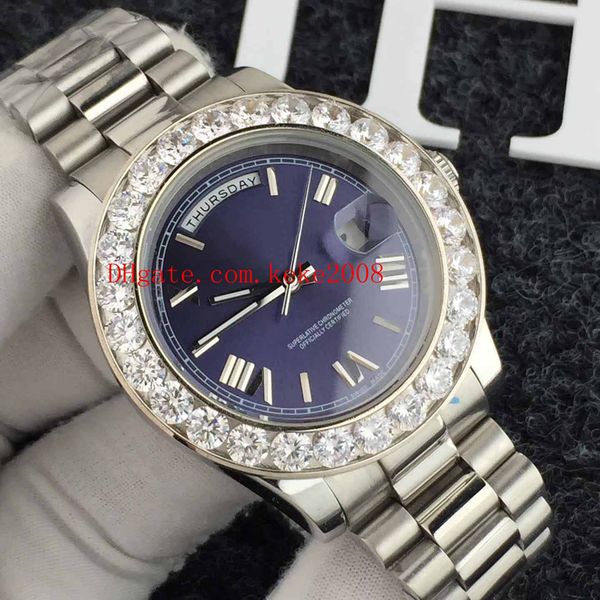 4 color fashion wristwatches 41mm day date big diamond stainless asia 2813 movement mechanical automatic mens watch watches, Slivery;brown
4 color fashion wristwatches 41mm day date big diamond stainless asia 2813 movement mechanical automatic mens watch watches, Slivery;brown