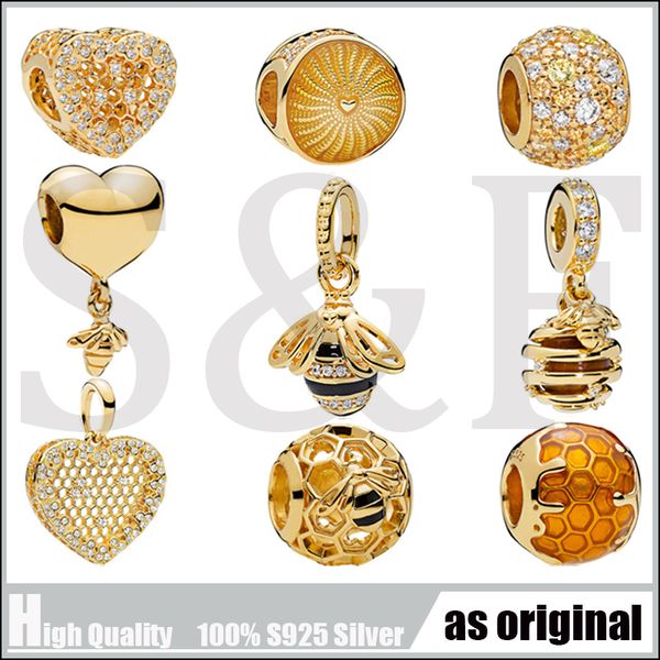 925 sterling silver bead gold bee charm fit original charm bracelet bangle diy jewelry berloque, Bronze;silver
925 sterling silver bead gold bee charm fit original charm bracelet bangle diy jewelry berloque, Bronze;silver