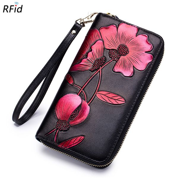 women's genuine leather elegant color embossed hand clutch bag female redbud pattern versatile wallet cell phone bag coin purse
women's genuine leather elegant color embossed hand clutch bag female redbud pattern versatile wallet cell phone bag coin purse