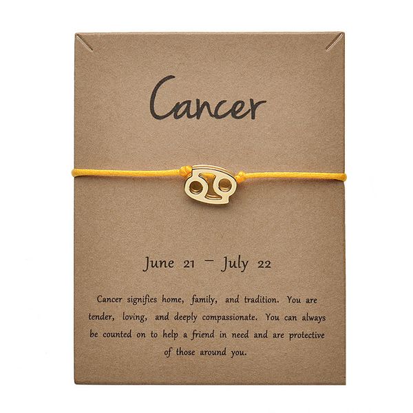 yellow colors gold card fashion jewelry 12 constellations zodiac woven bracelet bangles for women, Golden;silver
yellow colors gold card fashion jewelry 12 constellations zodiac woven bracelet bangles for women, Golden;silver