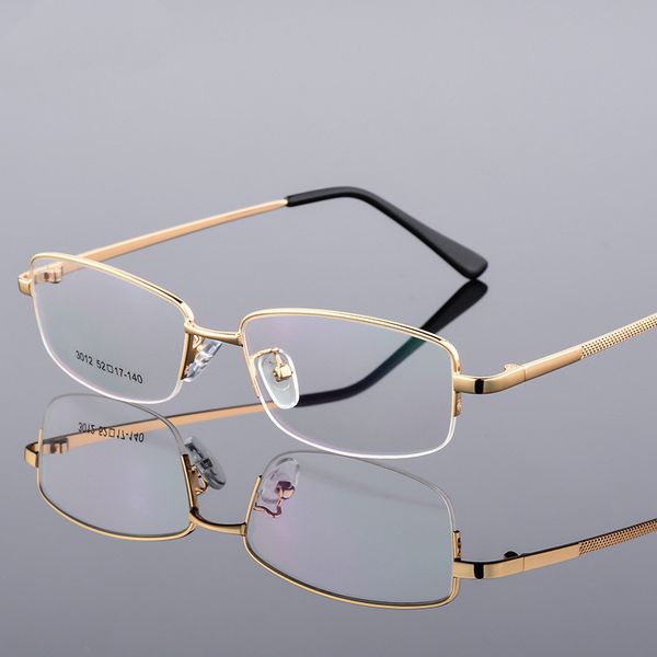 men titanium glasses frame ultralight square eye myopia prescription eyeglasses frame male half optical can do rx lense, Black
men titanium glasses frame ultralight square eye myopia prescription eyeglasses frame male half optical can do rx lense, Black