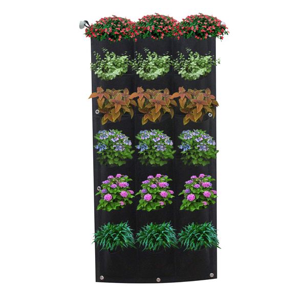 12/18 pockets plant growing bag vertical horizontal greening hanging wall garden seedling plant grow bag planter black
12/18 pockets plant growing bag vertical horizontal greening hanging wall garden seedling plant grow bag planter black