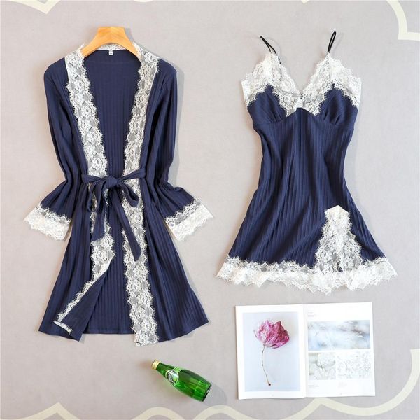 charming lace trim women robe set long sleeve 2pcs sleepwear lounge kimono bathrobe gown nighty&robe sleep suit l xl, Black;red
charming lace trim women robe set long sleeve 2pcs sleepwear lounge kimono bathrobe gown nighty&robe sleep suit l xl, Black;red