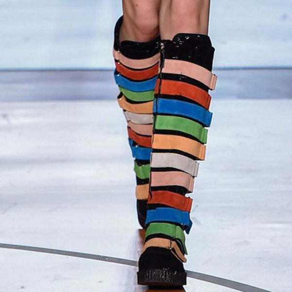 colorful belt and knee women's boots fashion show fashion microfiber leather long boots autumn and winter short plush warm, Black
colorful belt and knee women's boots fashion show fashion microfiber leather long boots autumn and winter short plush warm, Black