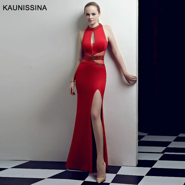 kaunissina long evening dress elegant mermaid formal dresses sleeveless halter neck floor length crystal luxury prom gown, White;black
kaunissina long evening dress elegant mermaid formal dresses sleeveless halter neck floor length crystal luxury prom gown, White;black