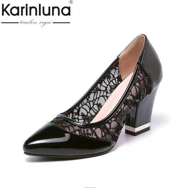 karinluna new arrivals lace upper large size 33-43 pointed toe women shoes elegant slip on high heels wedding shoes woman pumps, Black
karinluna new arrivals lace upper large size 33-43 pointed toe women shoes elegant slip on high heels wedding shoes woman pumps, Black