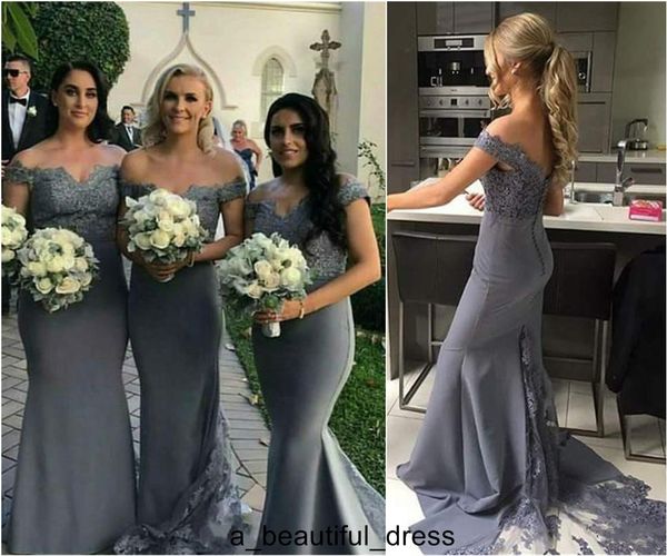 simple new elastic satin bridesmaid's dresses formal dresses lace applique off shoulder sleeve mermaid wedding party prom, White;pink
simple new elastic satin bridesmaid's dresses formal dresses lace applique off shoulder sleeve mermaid wedding party prom, White;pink
