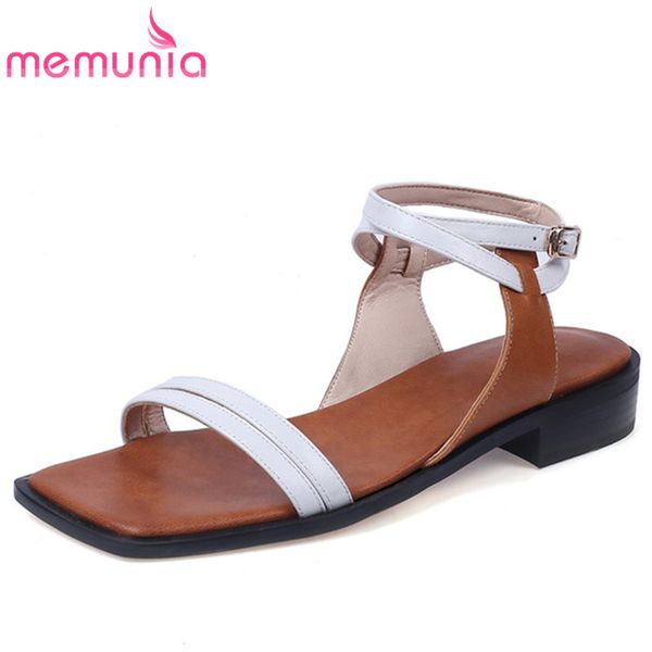 memunia 2020 genuine leather shoes women sandals mixed colors ankle buckle summer casual flat sandals ladies, Black
memunia 2020 genuine leather shoes women sandals mixed colors ankle buckle summer casual flat sandals ladies, Black