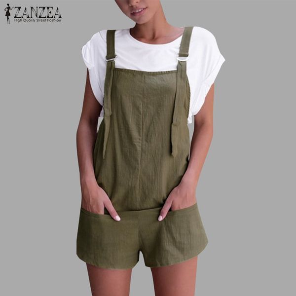 zanzea women summer jumpsuits casual strappy pockets solid short rompers cotton linen playsuits pants dungarees bib overalls, Black;white
zanzea women summer jumpsuits casual strappy pockets solid short rompers cotton linen playsuits pants dungarees bib overalls, Black;white