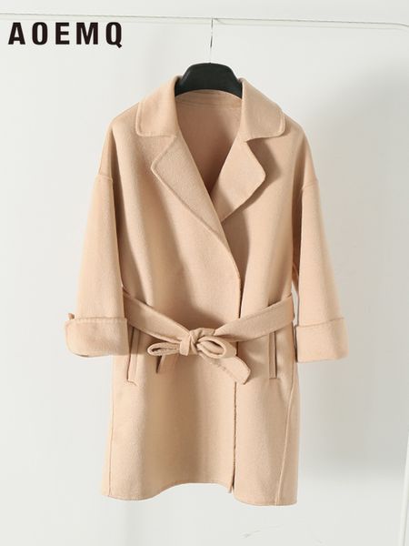 aoemq fashion coat winter warm 100% wool cotton jackets england solid wool blends adjustable waist office lady women clothing, Black
aoemq fashion coat winter warm 100% wool cotton jackets england solid wool blends adjustable waist office lady women clothing, Black