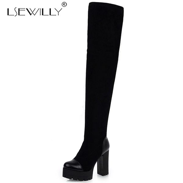 lsewilly women over the knee boots trend fashion shoes women casual slip on square high heel platform footwear size 33-48 k185, Black
lsewilly women over the knee boots trend fashion shoes women casual slip on square high heel platform footwear size 33-48 k185, Black