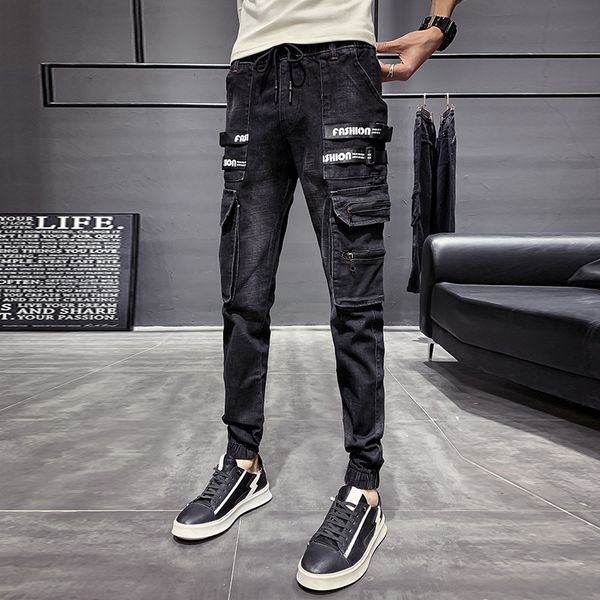 2020 new skinny jeans men korean slim fit denim pants men side pocket decor hip hop cargo pants casual trousers black 36, Blue
2020 new skinny jeans men korean slim fit denim pants men side pocket decor hip hop cargo pants casual trousers black 36, Blue