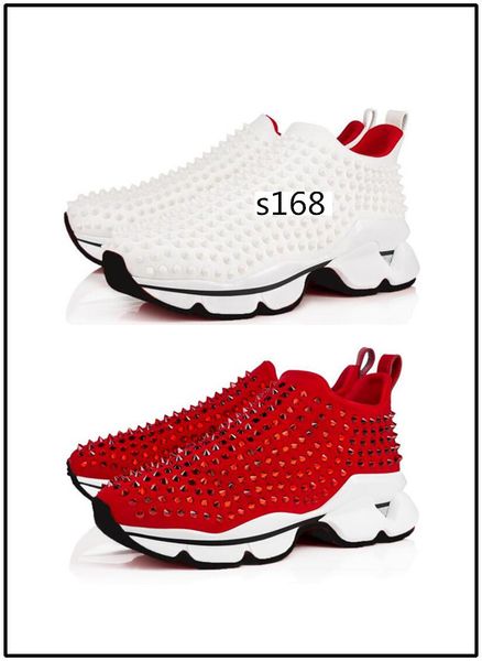 with box arrival krystal spike sock donna flat sneakers designer mens red bottoms shoes 8, Black
with box arrival krystal spike sock donna flat sneakers designer mens red bottoms shoes 8, Black