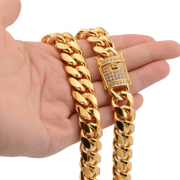 14mm new charming 316l stainless steel gold jewelry miami cuban chain link mens boys necklace or bracelet bangle 7-40inch new cz, Silver
14mm new charming 316l stainless steel gold jewelry miami cuban chain link mens boys necklace or bracelet bangle 7-40inch new cz, Silver