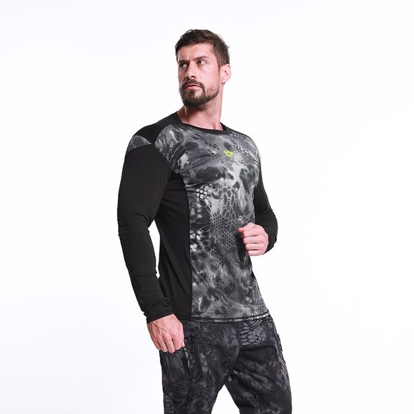 outdoor t-shirts mountaineering quick-dry breathable t shirts spring autumn camo long sleeve sports sweat comfort climbing riding clothes, Gray;blue
outdoor t-shirts mountaineering quick-dry breathable t shirts spring autumn camo long sleeve sports sweat comfort climbing riding clothes, Gray;blue