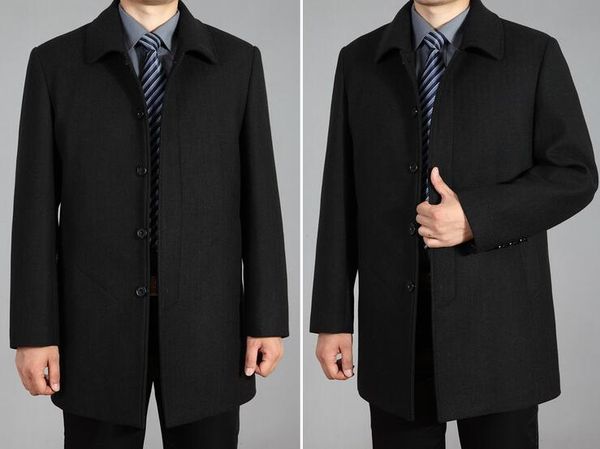 s-4xl 2019 spring men's new fashion cultivate one's morality long paragraph lapel wool coat large size, Black
s-4xl 2019 spring men's new fashion cultivate one's morality long paragraph lapel wool coat large size, Black
