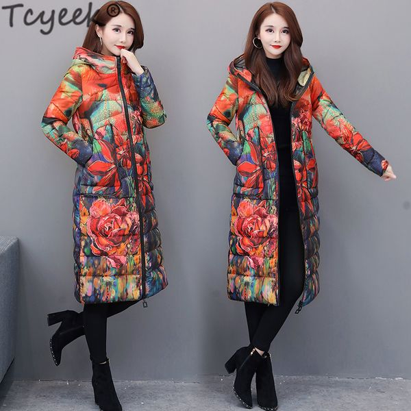 tcyeek fashion 6xl women's down jacket winter coat female clothes 2019 long floral down parka hooded ladies overcoat hiver 1858, Black
tcyeek fashion 6xl women's down jacket winter coat female clothes 2019 long floral down parka hooded ladies overcoat hiver 1858, Black