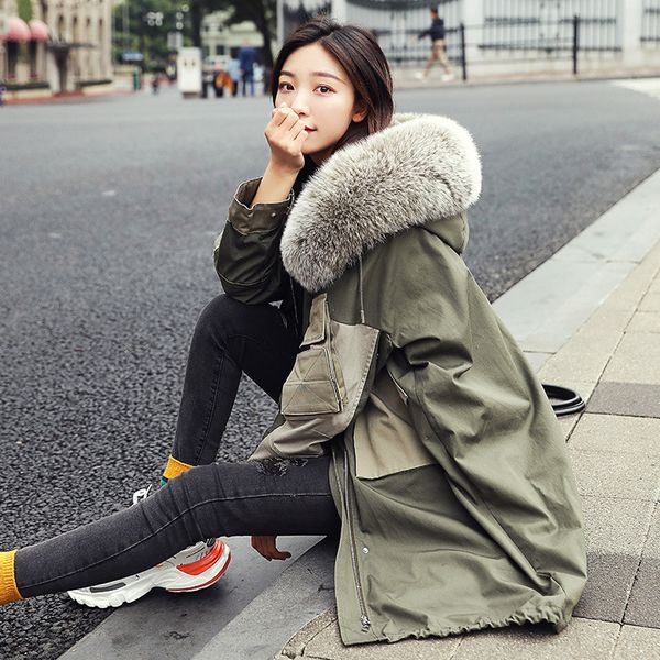 parka women's 2019 new style women's korean-style large fur collar thick down feather cotton-padded clothes coat mid-length wome, Blue;black
parka women's 2019 new style women's korean-style large fur collar thick down feather cotton-padded clothes coat mid-length wome, Blue;black