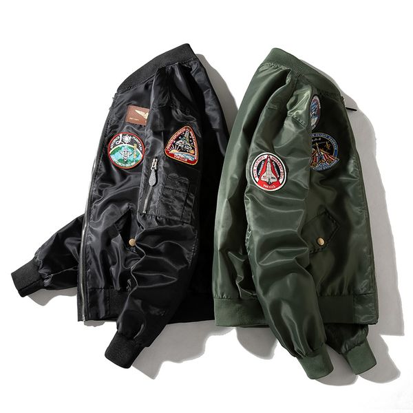 мужской мода bomber jacket pilot куртки знак вышивка бейсбол coat классическая весна осень мужская ветровка 29797, Black;brown
мужской мода bomber jacket pilot куртки знак вышивка бейсбол coat классическая весна осень мужская ветровка 29797, Black;brown