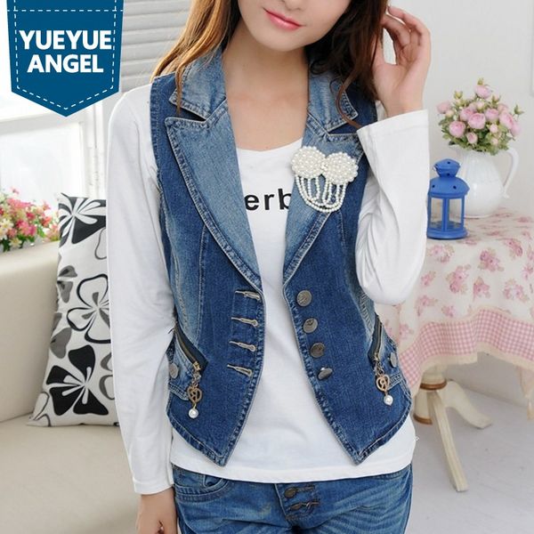 casual denim vest women autumn slim lapel short waistcoat design beaded single breasted office lady sleeveless jacket s-3xl, Black;white
casual denim vest women autumn slim lapel short waistcoat design beaded single breasted office lady sleeveless jacket s-3xl, Black;white