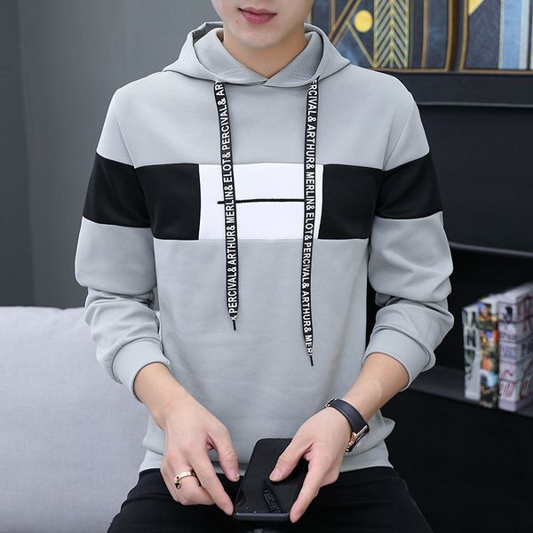 2020 spring and autumn thin section of the new men's hooded sweater tide student handsome clothes coat primer shirt t-shirt, Black
2020 spring and autumn thin section of the new men's hooded sweater tide student handsome clothes coat primer shirt t-shirt, Black