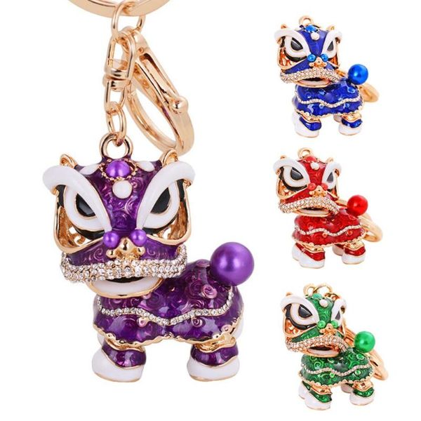 chinese dancing lion keychain rhinestone car decor bags hanging pendant key ring, Silver
chinese dancing lion keychain rhinestone car decor bags hanging pendant key ring, Silver