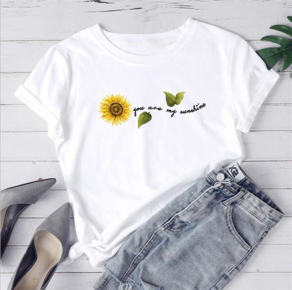 womens sunflower letter print tshirt summer designer letter plus size tees females crew neck fashion casual clothes, White
womens sunflower letter print tshirt summer designer letter plus size tees females crew neck fashion casual clothes, White