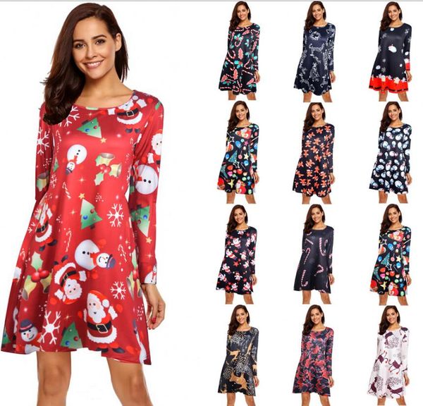 women dress o neck christmas tree deer lucky star snow print long sleeve casual plus size s- 3xl spring autumn american fashion clothes, Black;pink
women dress o neck christmas tree deer lucky star snow print long sleeve casual plus size s- 3xl spring autumn american fashion clothes, Black;pink