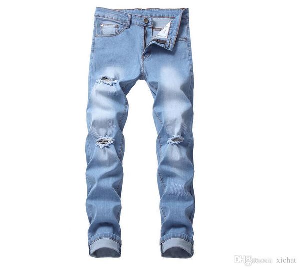 fashion men distressed ripped light blue jeans brand designer washed slim fit straight leg streetwear denim pants tx
fashion men distressed ripped light blue jeans brand designer washed slim fit straight leg streetwear denim pants tx