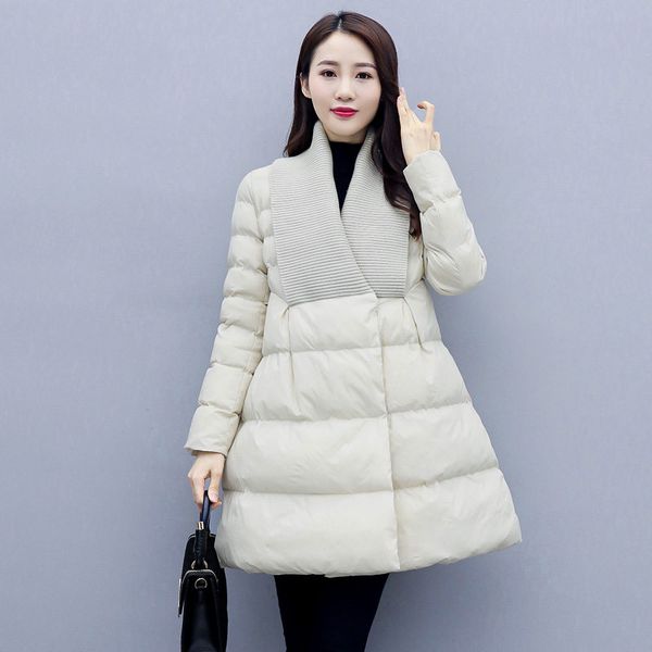 plus size v-neck winter jacket women cloak thick cotton padded jacket long women parka knitted stitching warm winter coat c5972, Black
plus size v-neck winter jacket women cloak thick cotton padded jacket long women parka knitted stitching warm winter coat c5972, Black