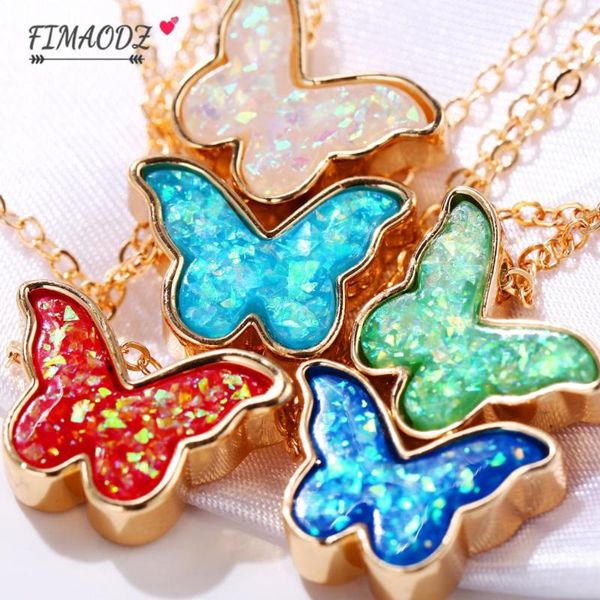 fimaodz cute tiny butterfly necklace colorful crystal pink blue butterfly pendant gold chain women's necklace fashion gift, Silver
fimaodz cute tiny butterfly necklace colorful crystal pink blue butterfly pendant gold chain women's necklace fashion gift, Silver