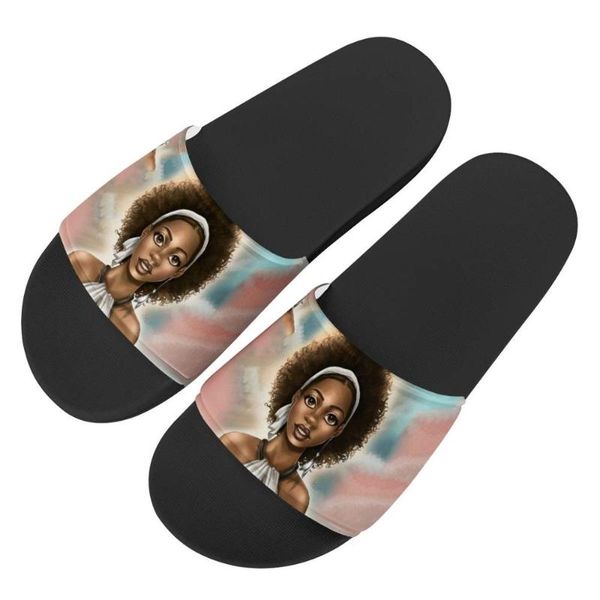 black girl afro cartoon custom slippers pattern summer female's outdoor sandals non-slip beach shoes platform flip flops
black girl afro cartoon custom slippers pattern summer female's outdoor sandals non-slip beach shoes platform flip flops