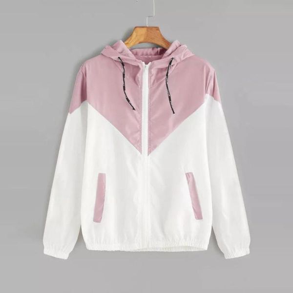 autumn fashion hooded two tone windbreaker jacket zipper pockets casual long sleeves feminino coats outwear, Black;brown
autumn fashion hooded two tone windbreaker jacket zipper pockets casual long sleeves feminino coats outwear, Black;brown